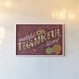 Thankful I Red by Janelle Penner. shown as a paper print in a white frame. Available as a archival giclee rolled canvas, fine art paper, or poster print. SKU 45431i.