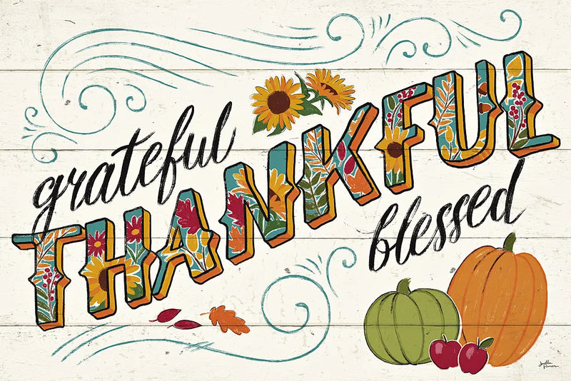 Thankful I White by Janelle Penner. SKU 43108i. Archival Giclee Fine art print for wall decor.