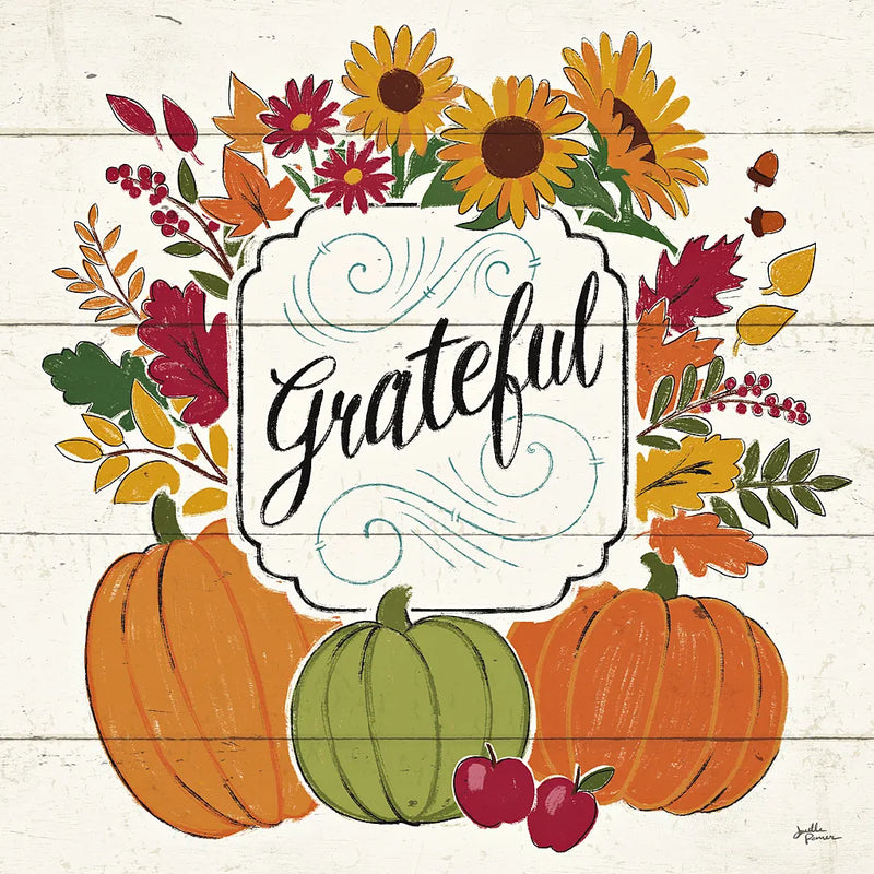 Thankful II White by Janelle Penner. SKU 43109a. Archival Giclee Fine art print for wall decor.