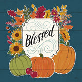 Thankful III Blue by Janelle Penner. SKU 43100a. Archival Giclee Fine art print for wall decor.