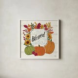 Thankful III White by Janelle Penner. Shown in a crisp white glass frame for a clean and minimalist style. Available as an archival giclee rolled canvas, fine art paper, or poster print. SKU 43110a.