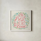 The Best is Yet to Come I by Janelle Penner. Shown in a crisp white glass frame for a clean and minimalist style. Available as an archival giclee rolled canvas, fine art paper, or poster print. SKU 58800a.