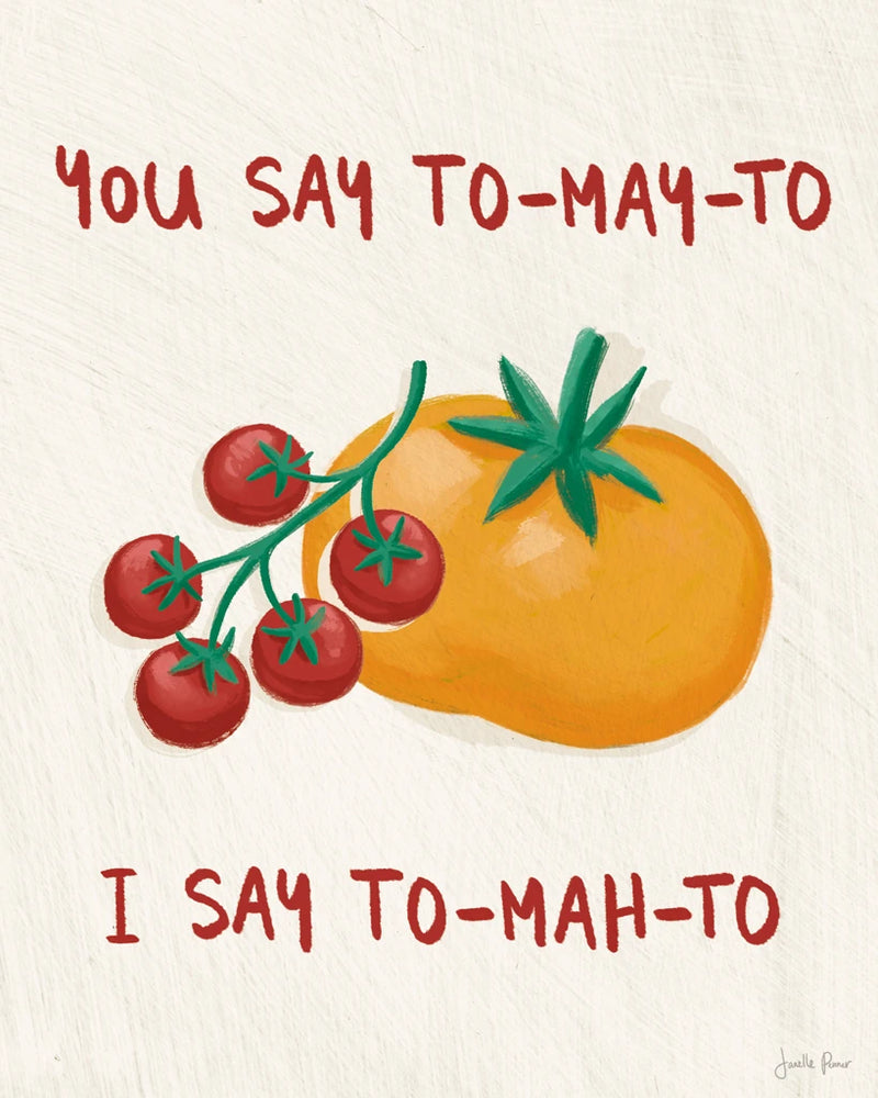 Tomato Toss II by Janelle Penner