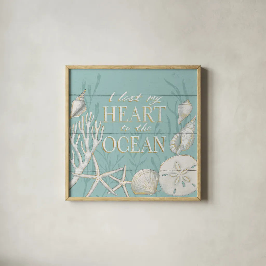 Tranquil Morning II by Janelle Penner. Shown in a natural wood glass frame for a timeless modern aesthetic. Available as an archival giclee rolled canvas, fine art paper, or poster print. SKU 35003a.