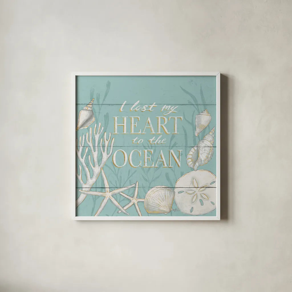 Tranquil Morning II by Janelle Penner. Shown in a crisp white glass frame for a clean and minimalist style. Available as an archival giclee rolled canvas, fine art paper, or poster print. SKU 35003a.