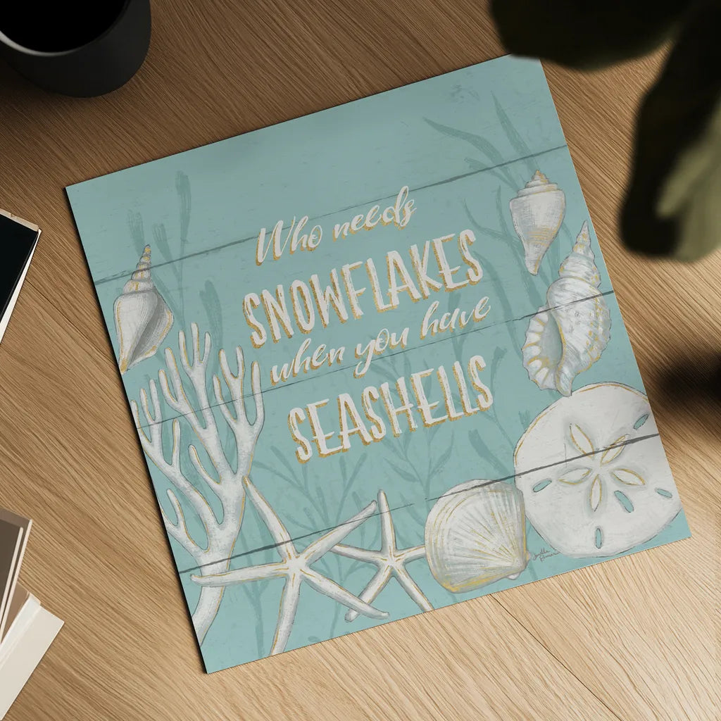 Tranquil Morning II Snowflakes by Janelle Penner. Shown as a detailed flat fine art print, highlighting archival giclee quality. Available as an archival giclee rolled canvas, fine art paper, or poster print. SKU 44927a.