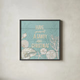 Tranquil Morning III Christmas by Janelle Penner. Shown in a sleek black glass frame for a contemporary gallery look. Available as an archival giclee rolled canvas, fine art paper, or poster print. SKU 44928a.