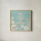 Tranquil Morning III Christmas by Janelle Penner. Shown in a natural wood glass frame for a timeless modern aesthetic. Available as an archival giclee rolled canvas, fine art paper, or poster print. SKU 44928a.