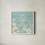 Tranquil Morning III Christmas by Janelle Penner. Shown in a crisp white glass frame for a clean and minimalist style. Available as an archival giclee rolled canvas, fine art paper, or poster print. SKU 44928a.