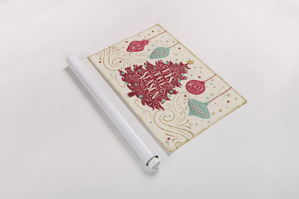 Trimming the Tree II v2 by Janelle Penner. shown as a rolled paper print. Available as archival giclee rolled canvas, fine art paper, or poster print. SKU 37376i.