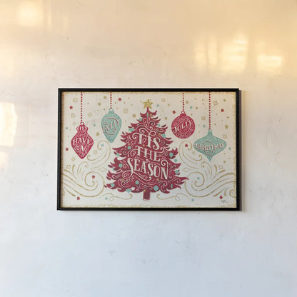 Trimming the Tree II v2 by Janelle Penner. shown as a paper print in a black flame. Available as a archival giclee rolled canvas, fine art paper, or poster print. SKU 37376i.