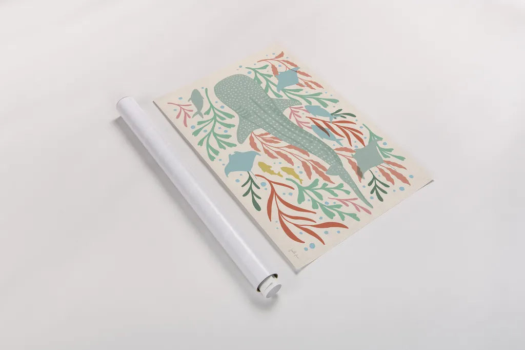 Under the Sea I by Janelle Penner. shown as a rolled paper print. Available as archival giclee rolled canvas, fine art paper, or poster print. SKU 69204i.