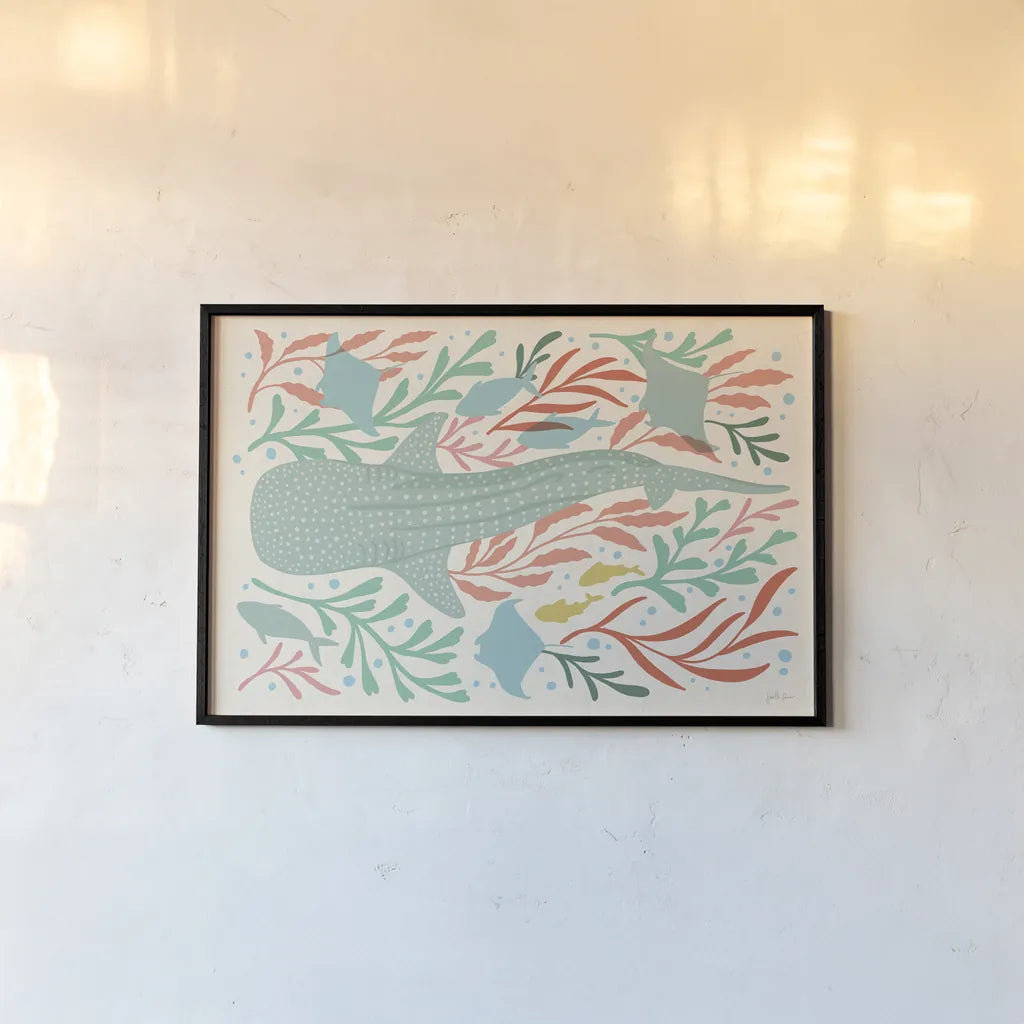 Under the Sea I by Janelle Penner. shown as a paper print in a black flame. Available as a archival giclee rolled canvas, fine art paper, or poster print. SKU 69204i.