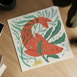 Under the Sea II by Janelle Penner. Shown as a detailed flat fine art print, highlighting archival giclee quality. Available as an archival giclee rolled canvas, fine art paper, or poster print. SKU 69205a.
