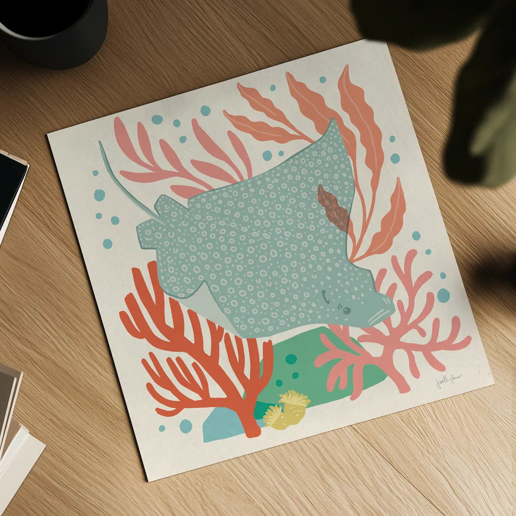 Under the Sea IV by Janelle Penner. Shown as a detailed flat fine art print, highlighting archival giclee quality. Available as an archival giclee rolled canvas, fine art paper, or poster print. SKU 69207a.