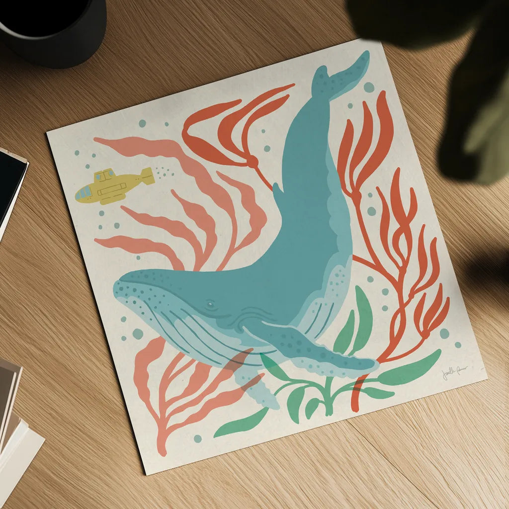 Under the Sea V by Janelle Penner. Shown as a detailed flat fine art print, highlighting archival giclee quality. Available as an archival giclee rolled canvas, fine art paper, or poster print. SKU 69208a.