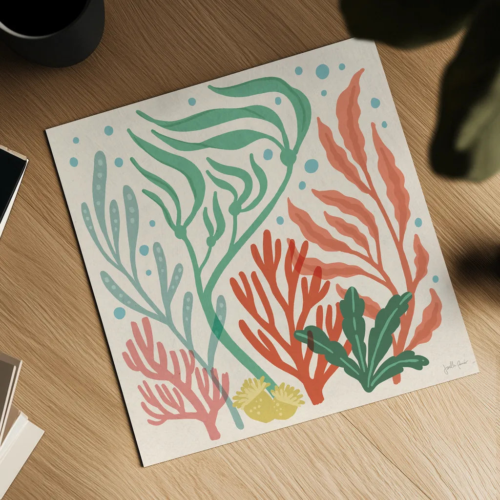 Under the Sea VI by Janelle Penner. Shown as a detailed flat fine art print, highlighting archival giclee quality. Available as an archival giclee rolled canvas, fine art paper, or poster print. SKU 69209a.