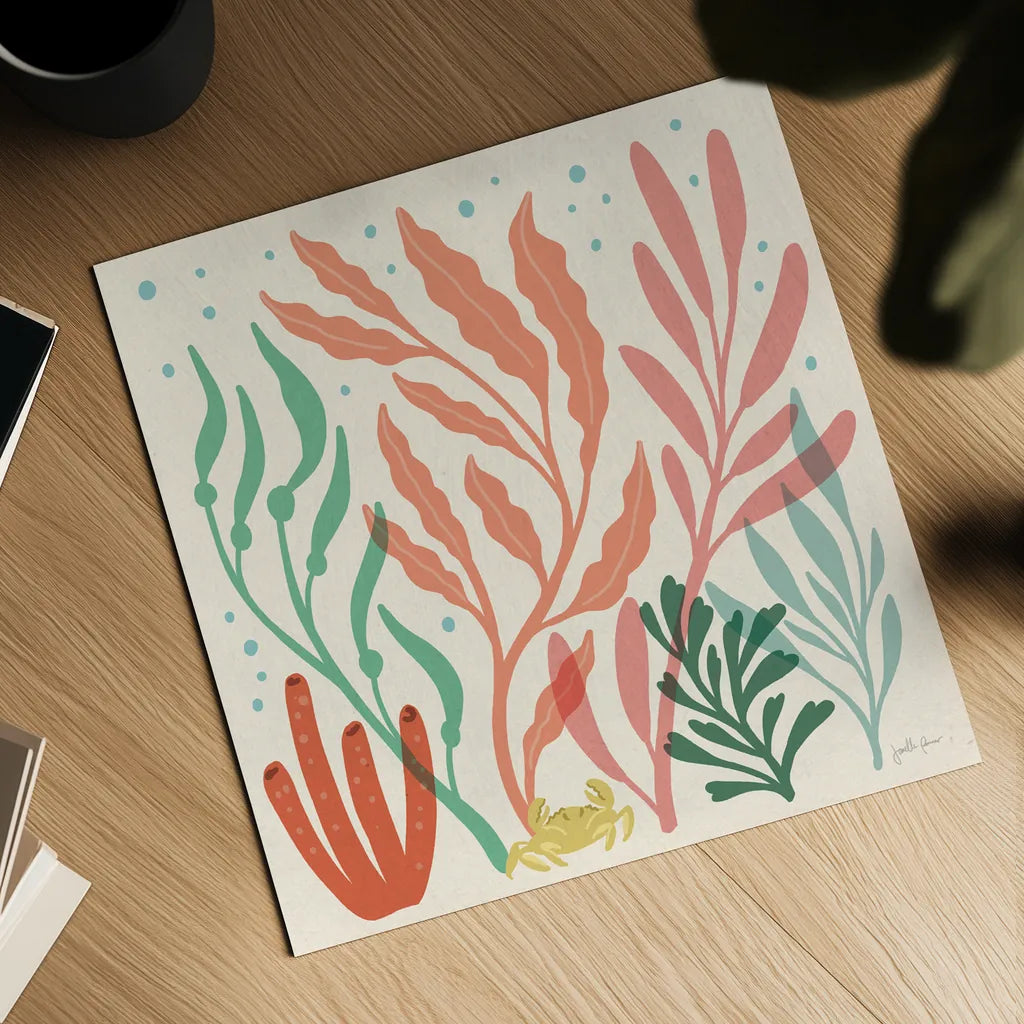 Under the Sea VII by Janelle Penner. Shown as a detailed flat fine art print, highlighting archival giclee quality. Available as an archival giclee rolled canvas, fine art paper, or poster print. SKU 69210a.