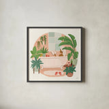 Urban Jungle I by Janelle Penner. Shown in a sleek black glass frame for a contemporary gallery look. Available as an archival giclee rolled canvas, fine art paper, or poster print. SKU 73730a.