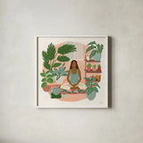 Urban Jungle II by Janelle Penner. Shown in a crisp white glass frame for a clean and minimalist style. Available as an archival giclee rolled canvas, fine art paper, or poster print. SKU 73731a.