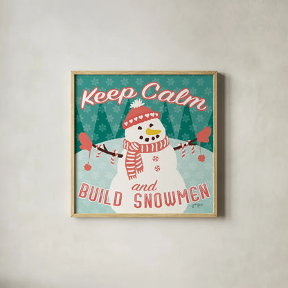 Vintage Christmas VII by Janelle Penner. Shown in a natural wood glass frame for a timeless modern aesthetic. Available as an archival giclee rolled canvas, fine art paper, or poster print. SKU 50977a.