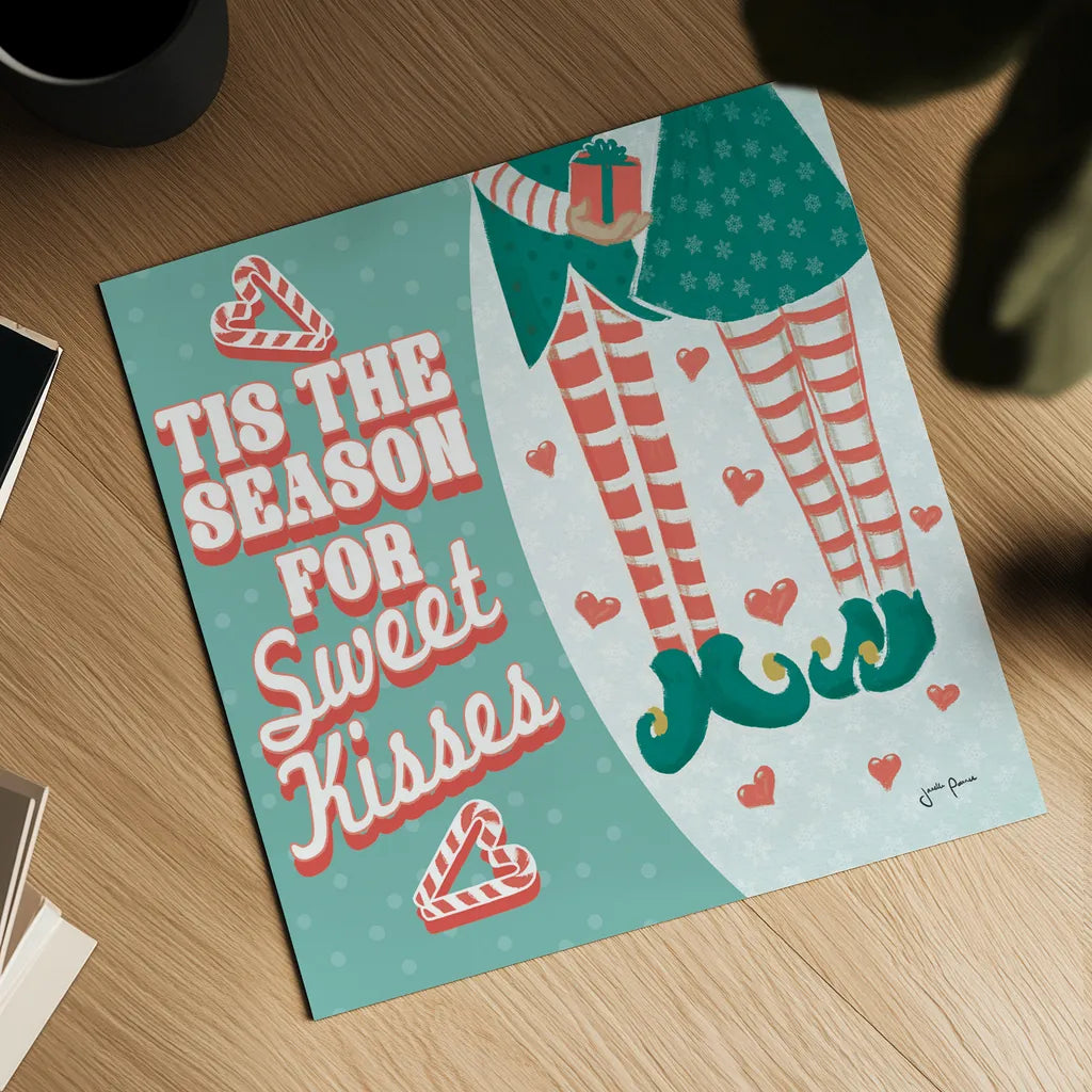 Vintage Christmas VIII by Janelle Penner. Shown as a detailed flat fine art print, highlighting archival giclee quality. Available as an archival giclee rolled canvas, fine art paper, or poster print. SKU 50978a.