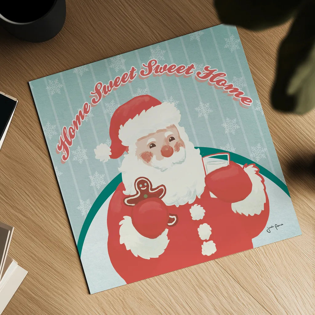 Vintage Christmas X by Janelle Penner. Shown as a detailed flat fine art print, highlighting archival giclee quality. Available as an archival giclee rolled canvas, fine art paper, or poster print. SKU 50980a.