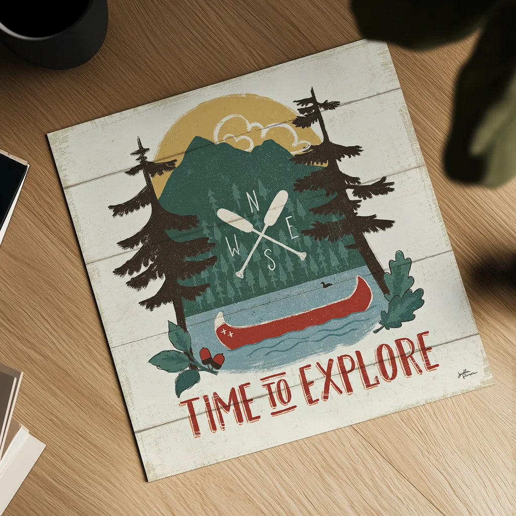 Vintage Lake VI by Janelle Penner. Shown as a detailed flat fine art print, highlighting archival giclee quality. Available as an archival giclee rolled canvas, fine art paper, or poster print. SKU 42255a.