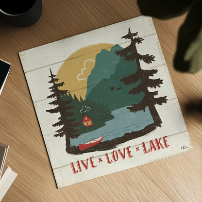 Vintage Lake VII by Janelle Penner. Shown as a detailed flat fine art print, highlighting archival giclee quality. Available as an archival giclee rolled canvas, fine art paper, or poster print. SKU 42256a.