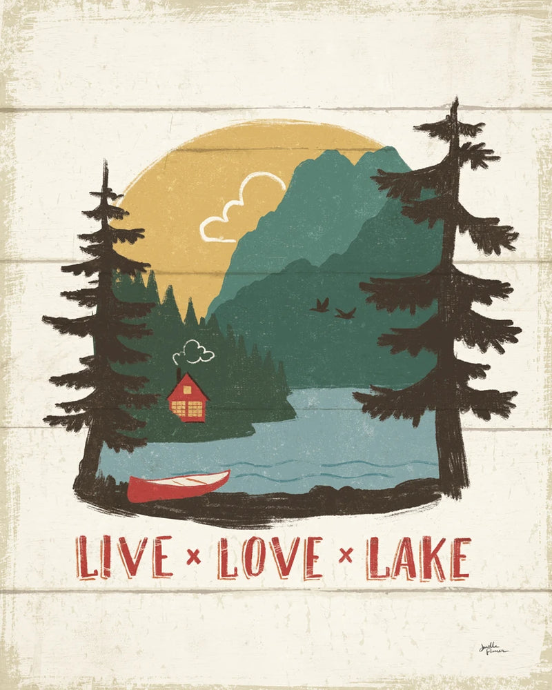 Vintage Lake VII Vertical by Janelle Penner
