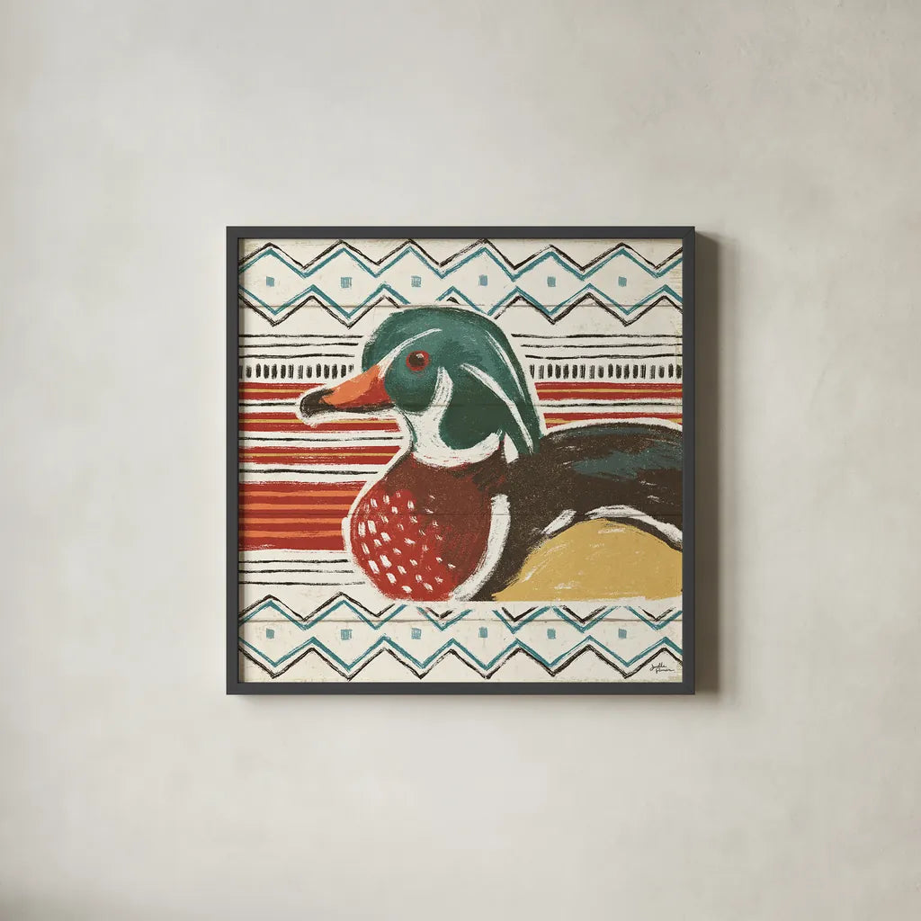 Vintage Lake X by Janelle Penner. Shown in a sleek black glass frame for a contemporary gallery look. Available as an archival giclee rolled canvas, fine art paper, or poster print. SKU 42259a.