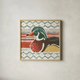 Vintage Lake X by Janelle Penner. Shown in a natural wood glass frame for a timeless modern aesthetic. Available as an archival giclee rolled canvas, fine art paper, or poster print. SKU 42259a.