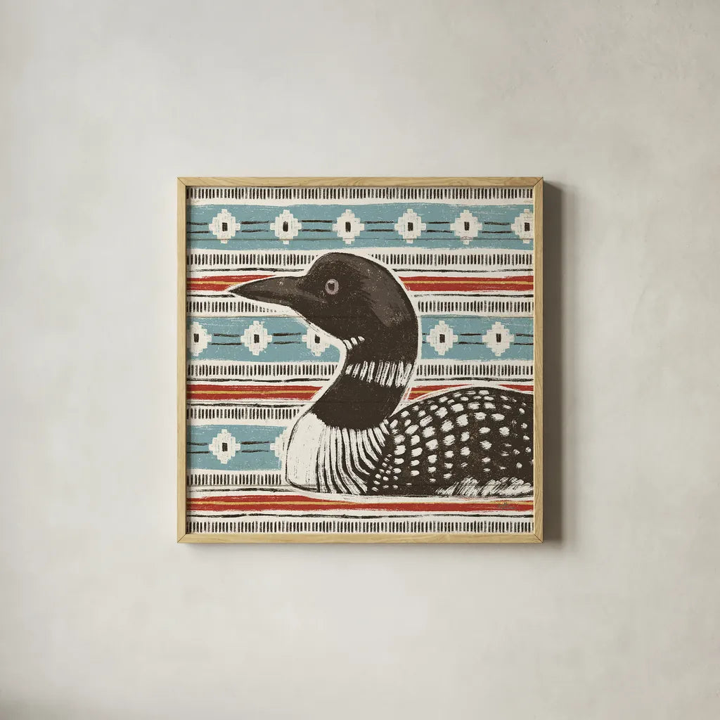 Vintage Lake XI by Janelle Penner. Shown in a natural wood glass frame for a timeless modern aesthetic. Available as an archival giclee rolled canvas, fine art paper, or poster print. SKU 42260a.