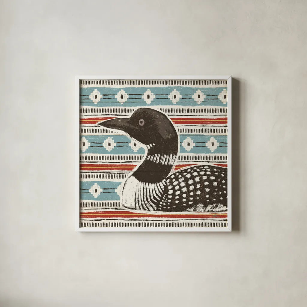 Vintage Lake XI by Janelle Penner. Shown in a crisp white glass frame for a clean and minimalist style. Available as an archival giclee rolled canvas, fine art paper, or poster print. SKU 42260a.