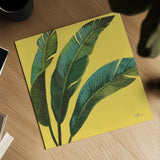 Welcome to Paradise XI Yellow by Janelle Penner. Shown as a detailed flat fine art print, highlighting archival giclee quality. Available as an archival giclee rolled canvas, fine art paper, or poster print. SKU 55553a.
