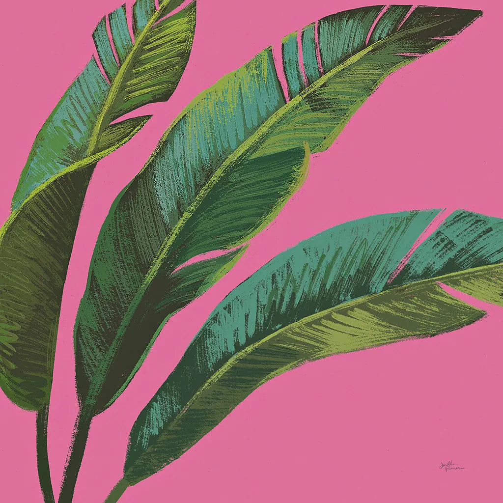 Welcome to Paradise XI on Pink by Janelle Penner. SKU 33298a. Archival Giclee Fine art print for wall decor.