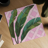 Welcome to Paradise XI on Pink by Janelle Penner. Shown as a detailed flat fine art print, highlighting archival giclee quality. Available as an archival giclee rolled canvas, fine art paper, or poster print. SKU 55311a.