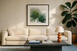Welcome to Paradise XII by Janelle Penner. Displayed in a glass frame with matte in a clean modern living room. Available as an archival giclee rolled canvas, fine art paper, or poster print. SKU 30415a.