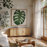 Welcome to Paradise XIII by Janelle Penner. Shown in a natural wood frame in a cozy modern living room. Available as an archival giclee rolled canvas, fine art paper, or poster print. SKU 30416a.