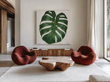 Welcome to Paradise XIII by Janelle Penner. Shown as extra-large giant wall art in a modern living room. Available as an archival giclee rolled canvas, fine art paper, or poster print. SKU 30416a.