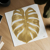 Welcome to Paradise XIII Gold by Janelle Penner. Shown as a detailed flat fine art print, highlighting archival giclee quality. Available as an archival giclee rolled canvas, fine art paper, or poster print. SKU 55647a.