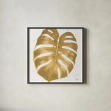Welcome to Paradise XIII Gold by Janelle Penner. Shown in a sleek black glass frame for a contemporary gallery look. Available as an archival giclee rolled canvas, fine art paper, or poster print. SKU 55647a.