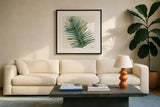 Welcome to Paradise XIV by Janelle Penner. Displayed in a glass frame with matte in a clean modern living room. Available as an archival giclee rolled canvas, fine art paper, or poster print. SKU 30417a.