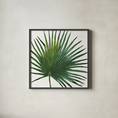 Welcome to Paradise XVI by Janelle Penner. Shown in a sleek black glass frame for a contemporary gallery look. Available as an archival giclee rolled canvas, fine art paper, or poster print. SKU 30419a.
