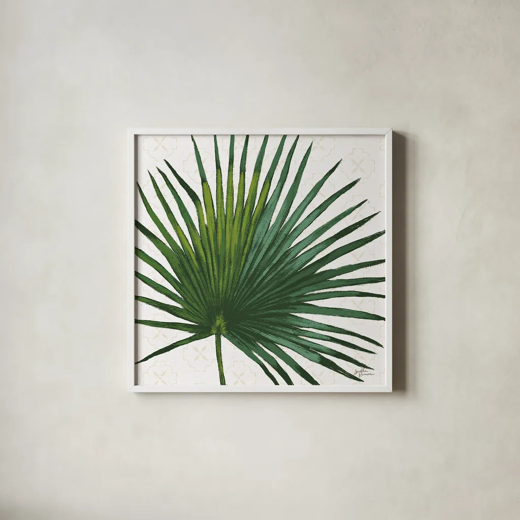 Welcome to Paradise XVI by Janelle Penner. Shown in a crisp white glass frame for a clean and minimalist style. Available as an archival giclee rolled canvas, fine art paper, or poster print. SKU 30419a.