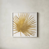 Welcome to Paradise XVI Gold by Janelle Penner. Shown in a crisp white glass frame for a clean and minimalist style. Available as an archival giclee rolled canvas, fine art paper, or poster print. SKU 55648a.