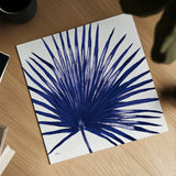 Welcome to Paradise XVI Indigo by Janelle Penner. Shown as a detailed flat fine art print, highlighting archival giclee quality. Available as an archival giclee rolled canvas, fine art paper, or poster print. SKU 34082a.