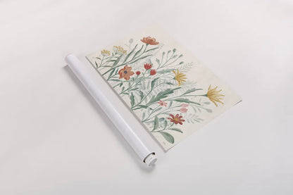 Wildflower Vibes I by Janelle Penner. shown as a rolled paper print. Available as archival giclee rolled canvas, fine art paper, or poster print. SKU 74609i.