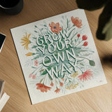 Wildflower Vibes IV by Janelle Penner. Shown as a detailed flat fine art print, highlighting archival giclee quality. Available as an archival giclee rolled canvas, fine art paper, or poster print. SKU 74612a.