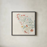 Wildflower Vibes VI No Words by Janelle Penner. Shown in a sleek black glass frame for a contemporary gallery look. Available as an archival giclee rolled canvas, fine art paper, or poster print. SKU 75971a.